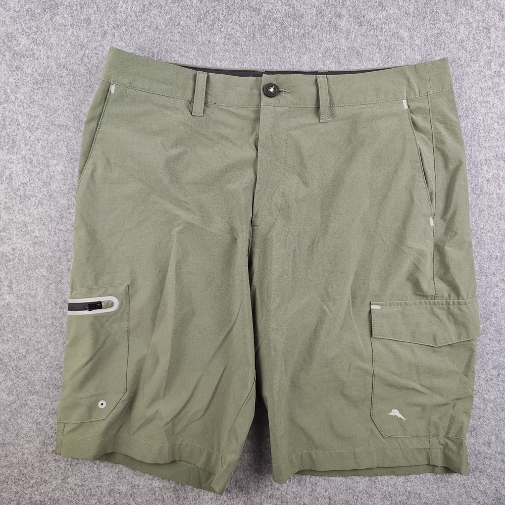 Tommy Bahama Island Zone Shorts Mens 33 Green Hybrid Quick Dry Marlin